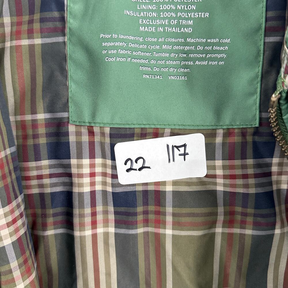 L.L. Bean Vest Womens Large Green Quilted Snap Button Plaid Lined NWOT Outdoor - Picture 10 of 10